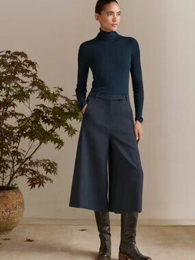 Poetry Ribbed Silk/Cashmere Turtleneck